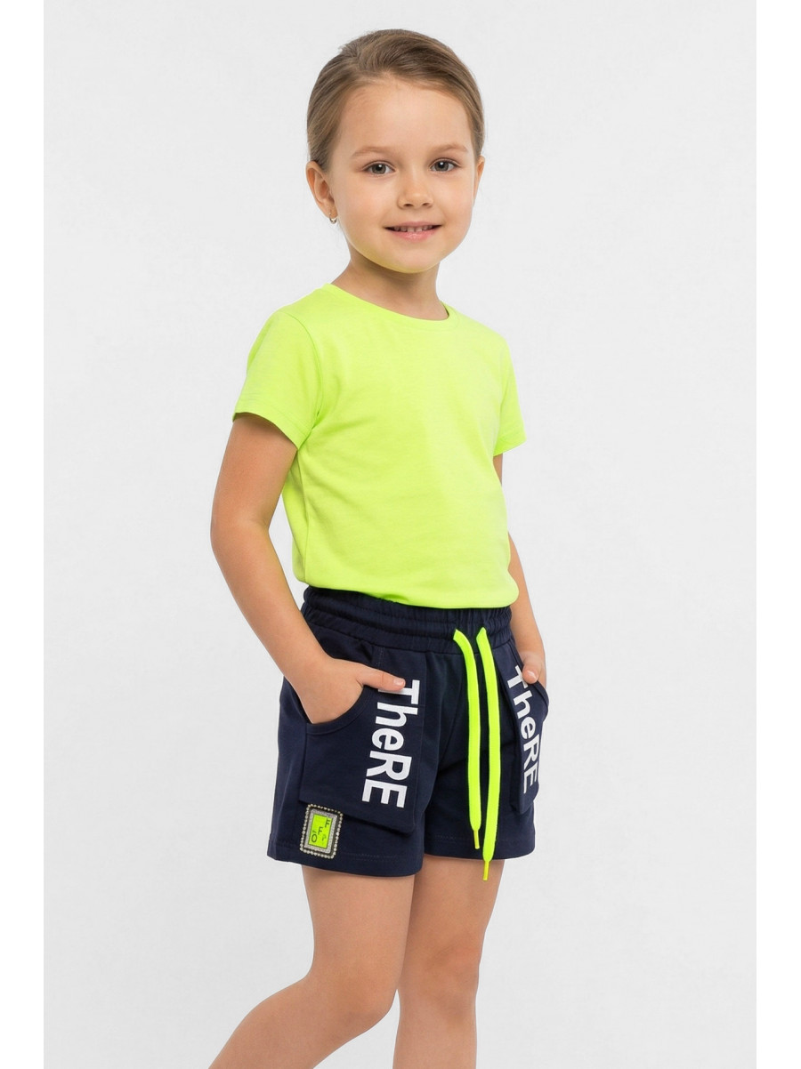 Шорты детские для девочки тёмно-синего цвета 976 212501C