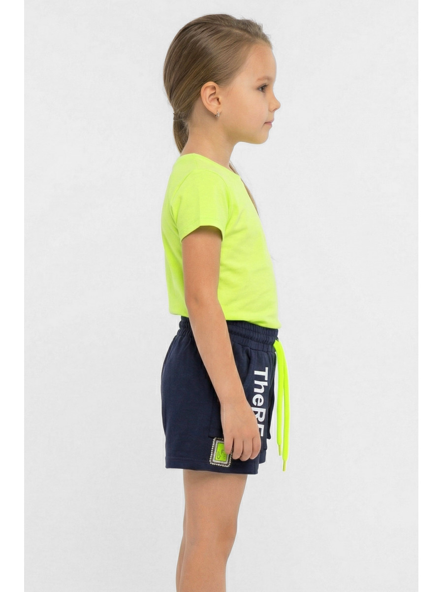 Шорты детские для девочки тёмно-синего цвета 976 212501C