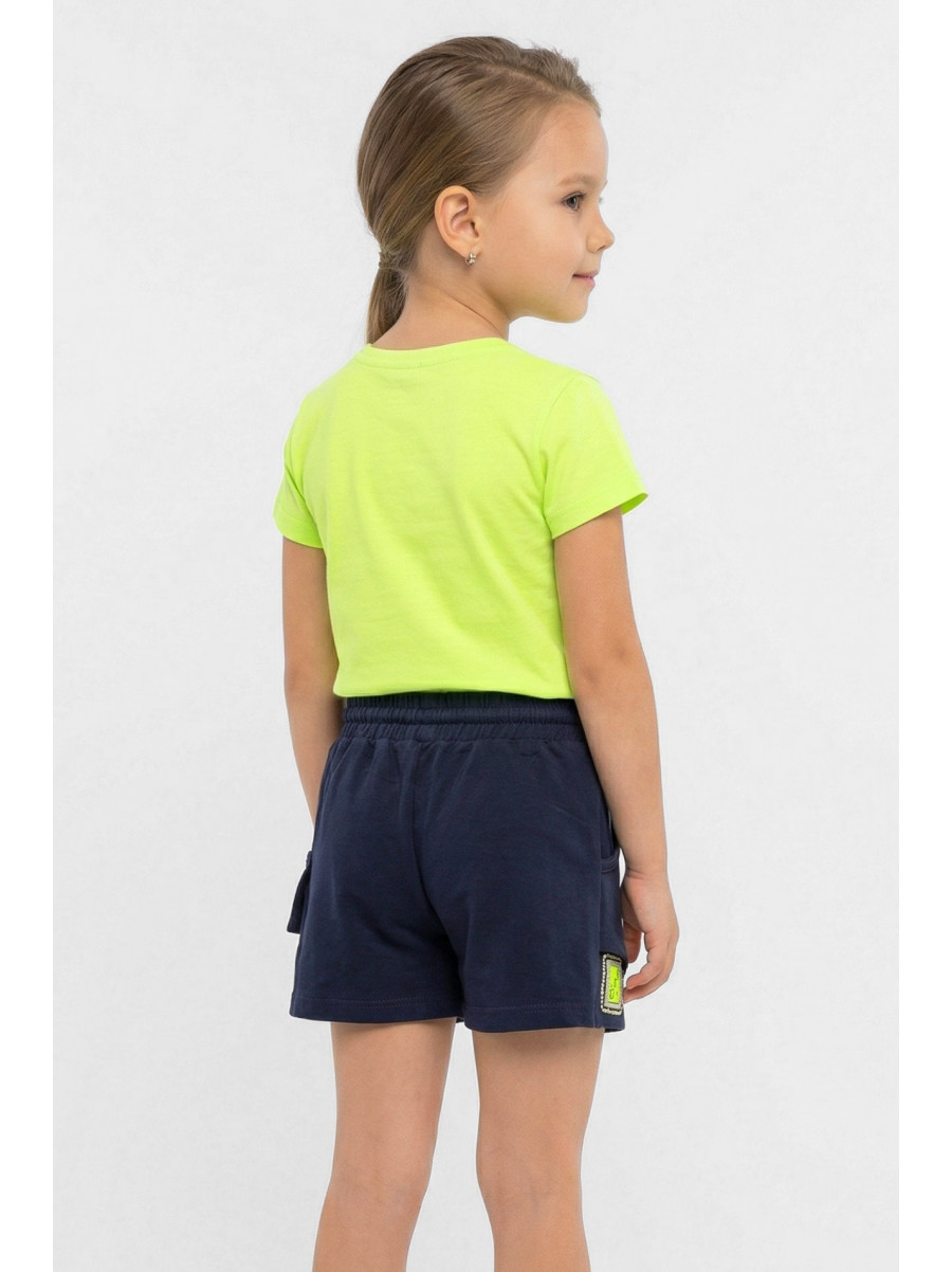 Шорты детские для девочки тёмно-синего цвета 976 212501C
