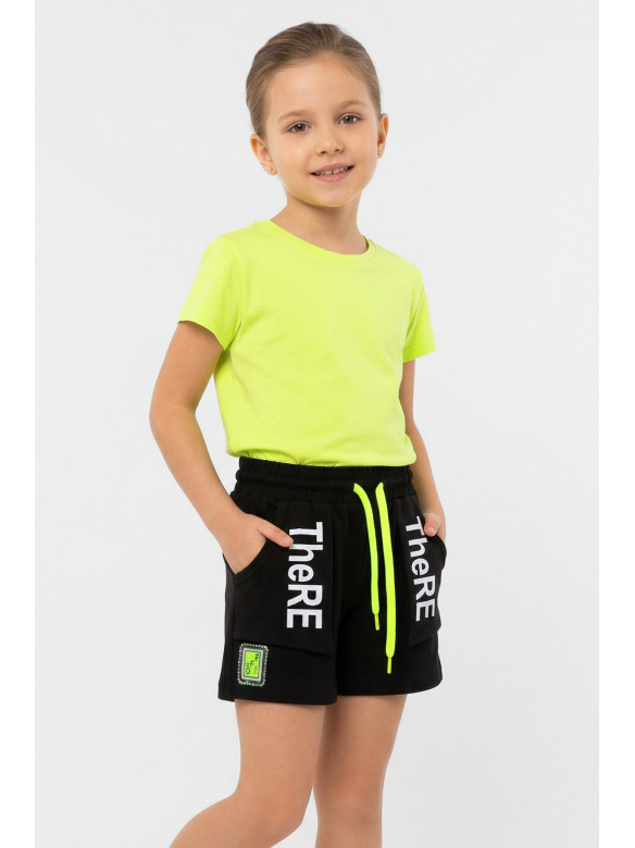 Шорты детские для девочки черного цвета 976 212502C