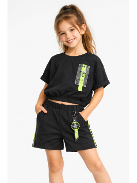 Костюм детский для девочки черного цвета 212504C