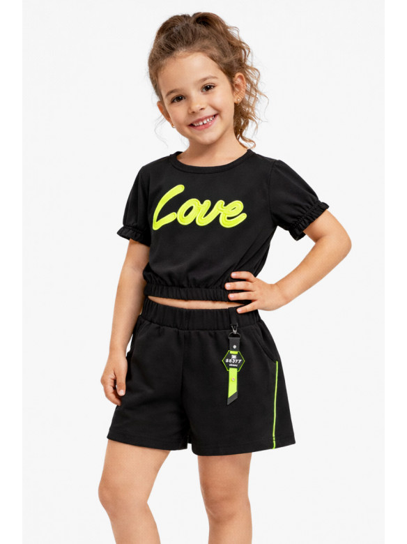 Костюм детский для девочки черного цвета 212505C