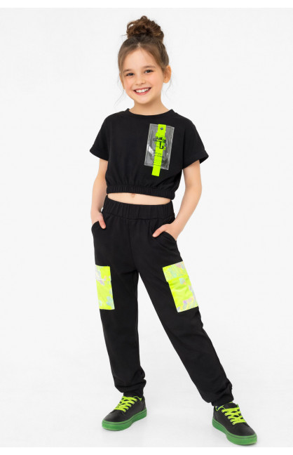 Костюм подростковый для девочки черного цвета 212508C Костюм подростковый для девочки черного цвета 212508C