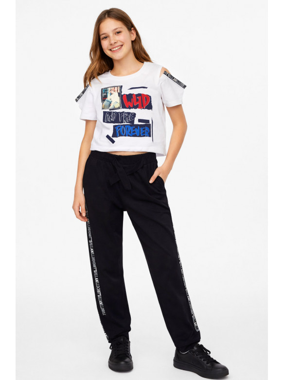 Костюм подростковый для девочки белого цвета 6024 212510C