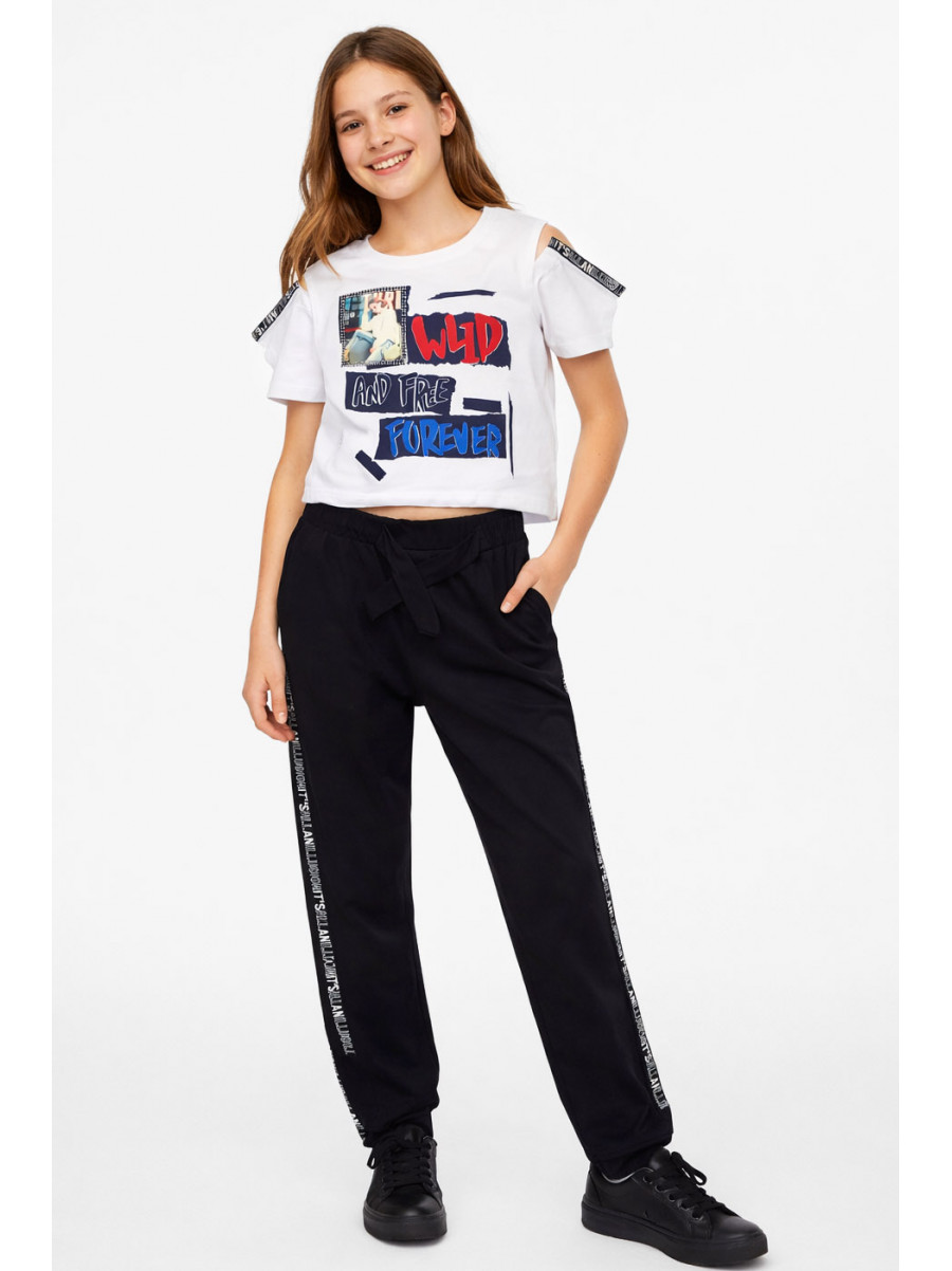 Костюм подростковый для девочки белого цвета 6024 212510C