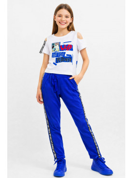 Костюм подростковый для девочки белого цвета 6024 212511C Костюм подростковый для девочки белого цвета 6024 212511C