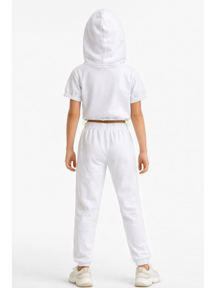 Костюм підлітковий для дівчинки білого кольору з принтом 212512C