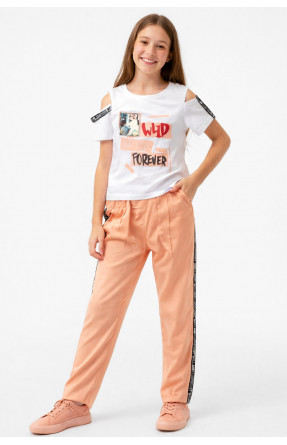 Костюм підлітковий для дівчинки білого кольору 6024 212516C Костюм підлітковий для дівчинки білого кольору 6024 212516C