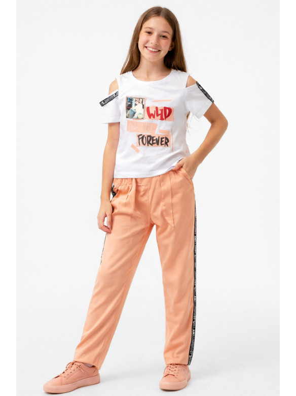 Костюм підлітковий для дівчинки білого кольору 6024 212516C