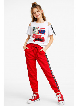 Костюм подростковый для девочки белого цвета 6024 212517C