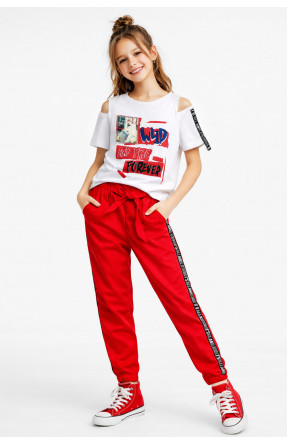 Костюм підлітковий для дівчинки білого кольору 6024 212517C Костюм підлітковий для дівчинки білого кольору 6024 212517C