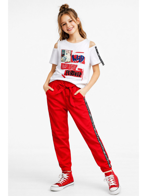 Костюм підлітковий для дівчинки білого кольору 6024 212517C