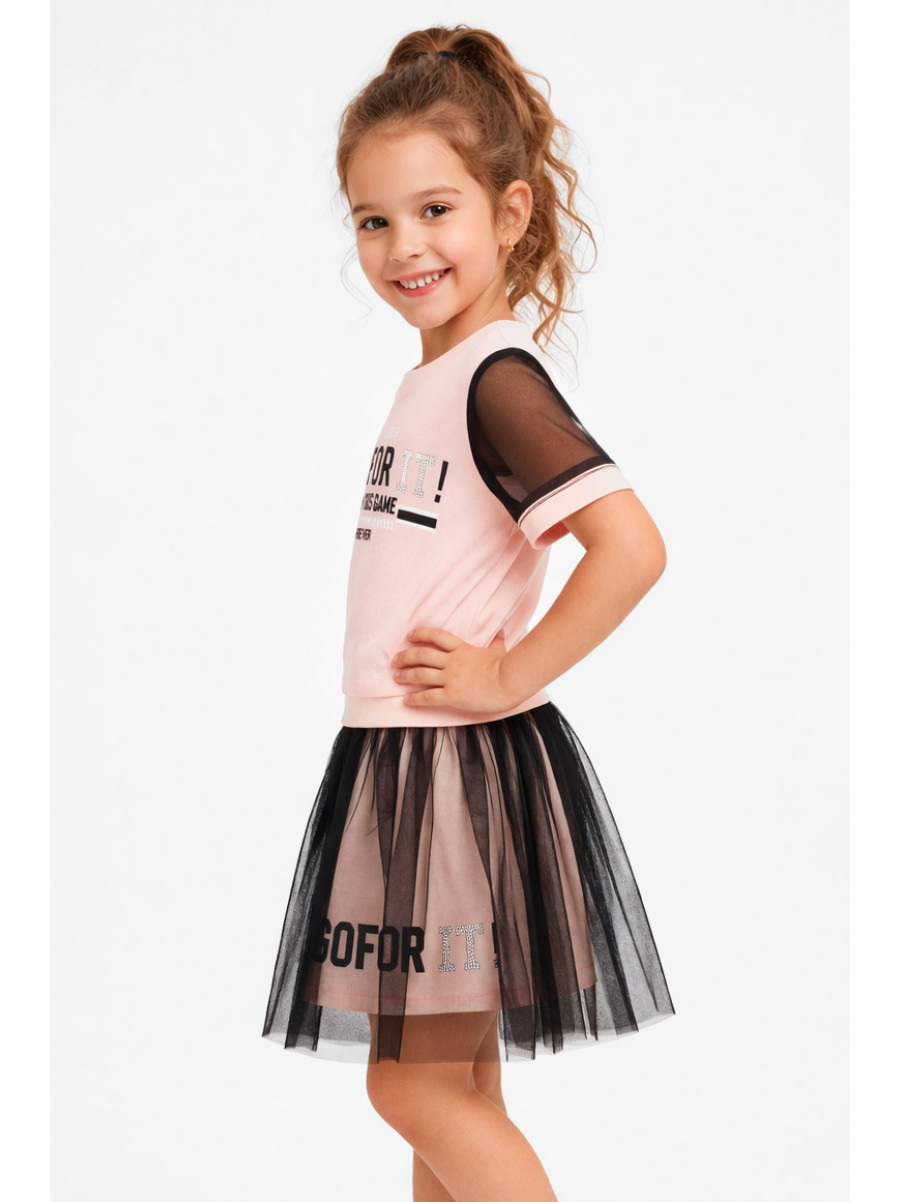 Костюм підлітковий для дівчинки рожевого кольору з принтом 6030 212533C