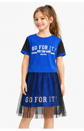 Костюм підлітковий для дівчинки синього кольору з принтом 6030 212539C Костюм підлітковий для дівчинки синього кольору з принтом 6030 212539C