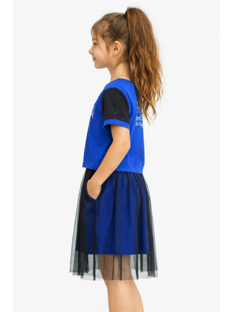 Костюм підлітковий для дівчинки синього кольору з принтом 6030 212539C