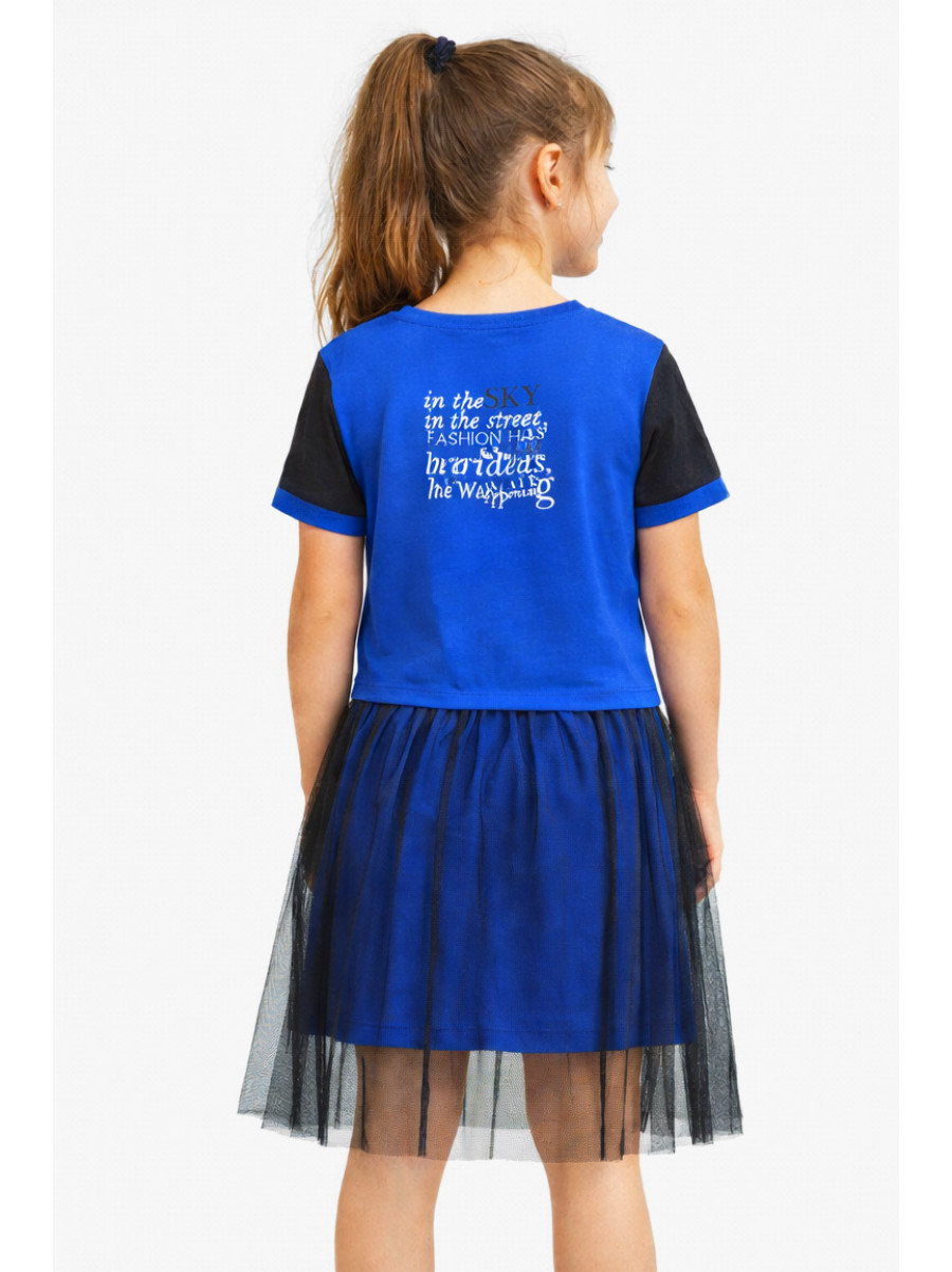 Костюм підлітковий для дівчинки синього кольору з принтом 6030 212539C