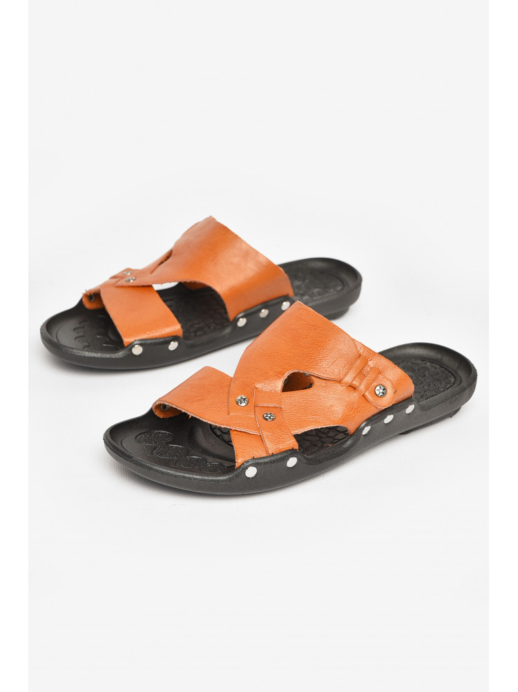 Шлепки мужские светло-коричневого цвета Q9 212543C