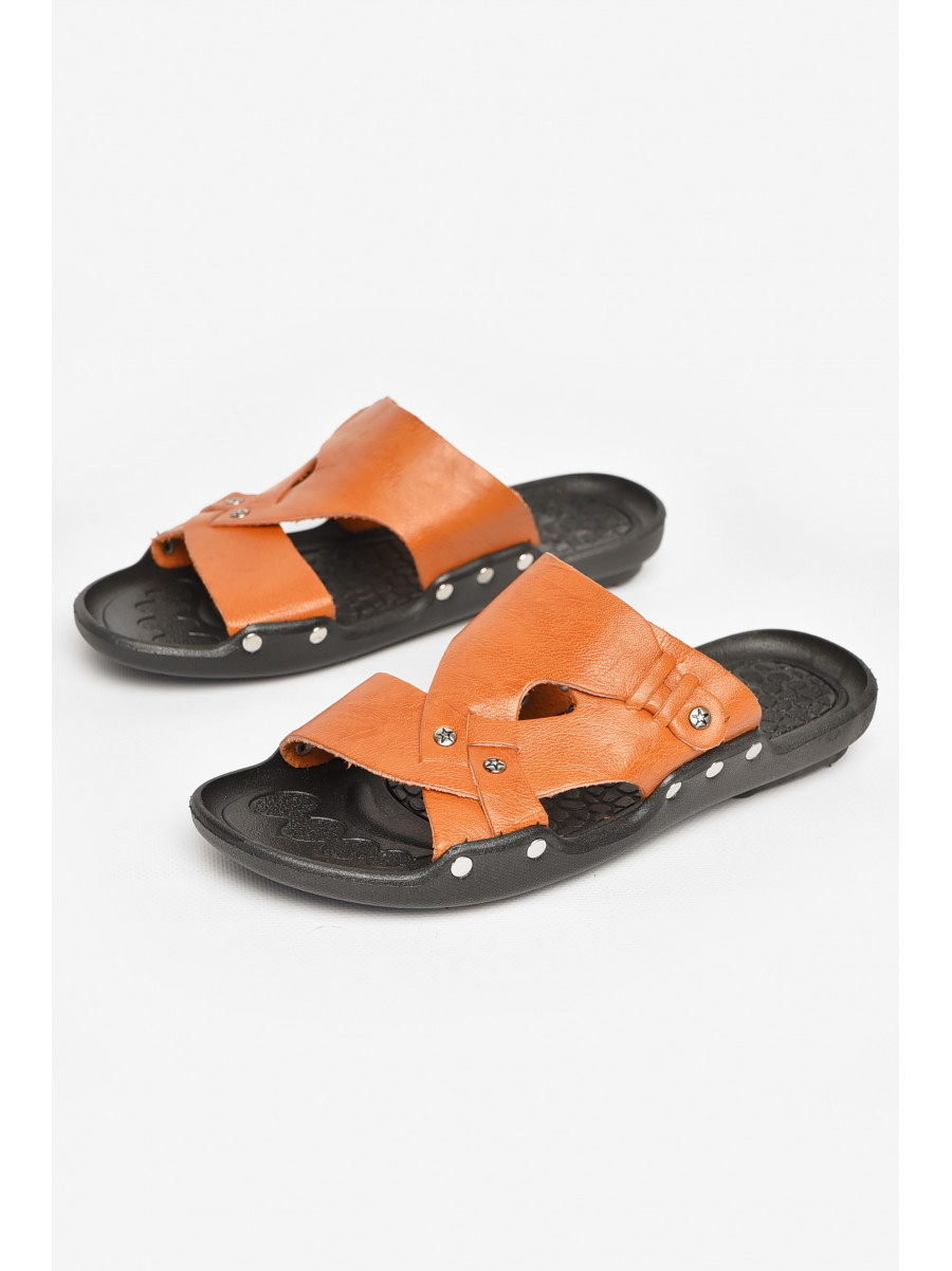 Шлепки мужские светло-коричневого цвета Q9 212543C