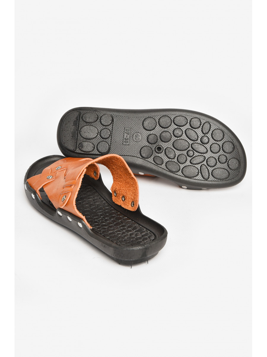 Шлепки мужские светло-коричневого цвета Q9 212543C