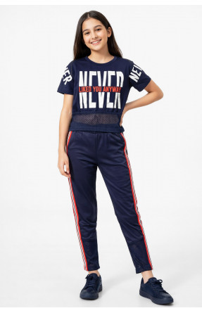 Костюм підлітковий для дівчинки темно-синього кольору 4010 212544C Костюм підлітковий для дівчинки темно-синього кольору 4010 212544C