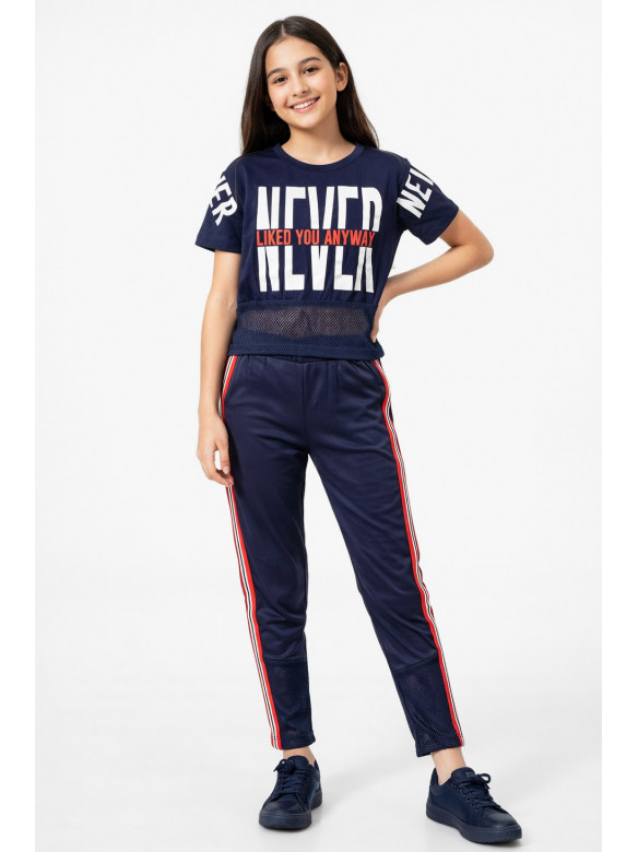 Костюм підлітковий для дівчинки темно-синього кольору 4010 212544C