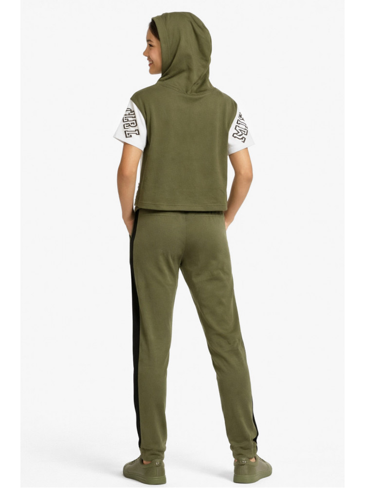 Костюм подростковый для девочки цвета хаки 4014 212545C