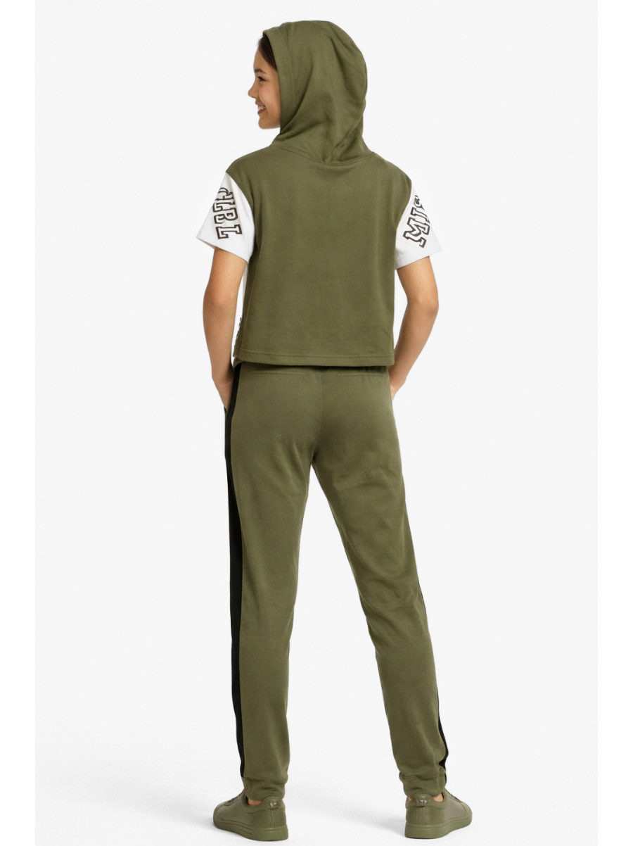 Костюм подростковый для девочки цвета хаки 4014 212545C