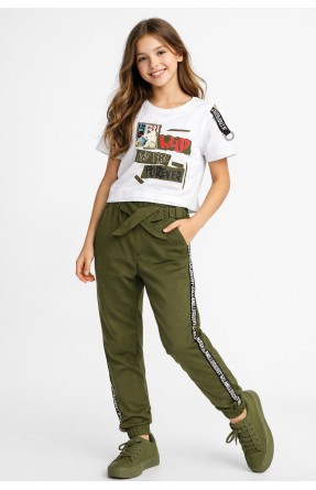 Костюм підлітковий для дівчинки білого кольору 6024 212546C Костюм підлітковий для дівчинки білого кольору 6024 212546C