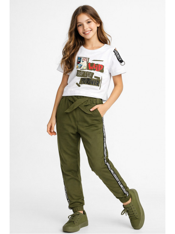 Костюм підлітковий для дівчинки білого кольору 6024 212546C