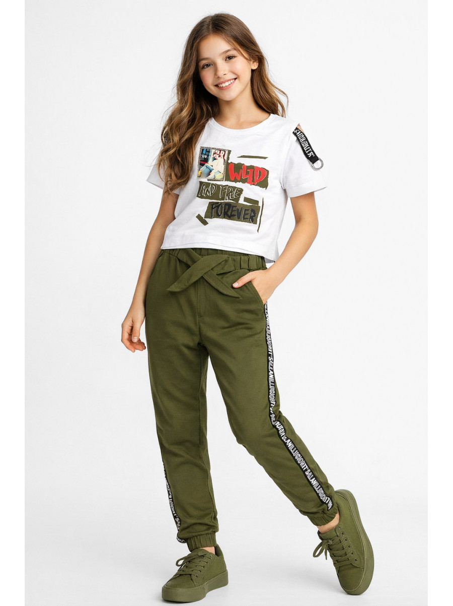 Костюм підлітковий для дівчинки білого кольору 6024 212546C