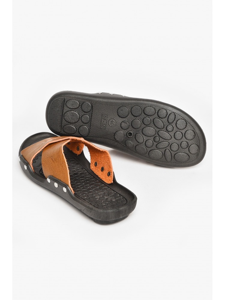 Шлепки мужские светло-коричневого цвета 8А 212547C