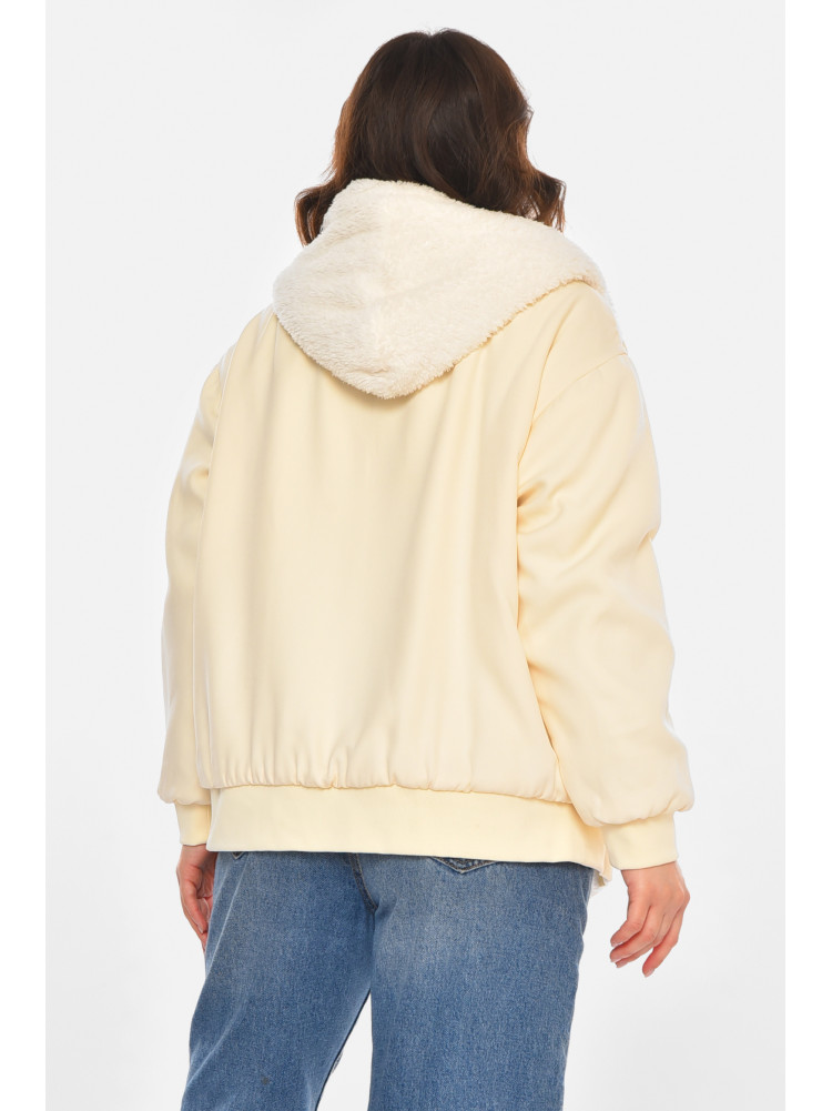 Куртка женская демисезонная двухсторонняя молочного цвета 212550C