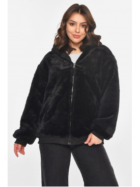 Куртка женская демисезонная двухсторонняя черного цвета 212551C Куртка женская демисезонная двухсторонняя черного цвета 212551C