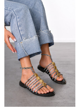 Босоножки женские черного цвета СМД67 212557C