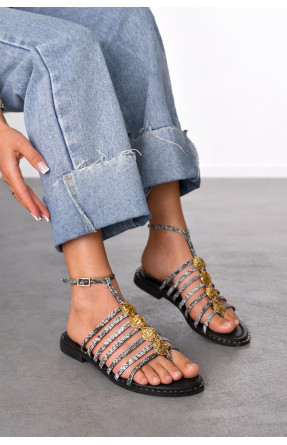 Босоножки женские черного цвета СМД67 212557C