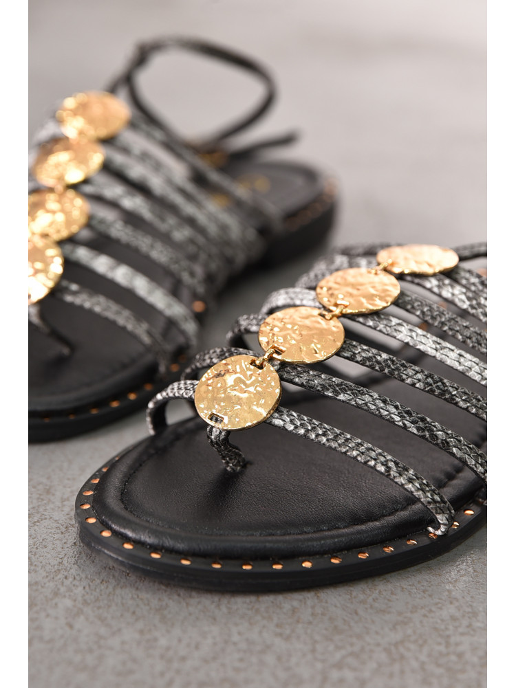 Босоножки женские черного цвета СМД67 212557C