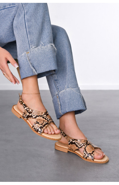 Босоножки женские коричневого цвета СМД83 212559C