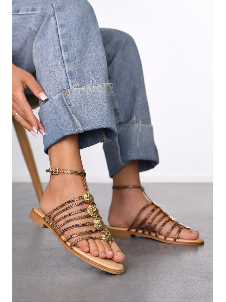 Босоножки женские коричневого цвета СМД69 212560C