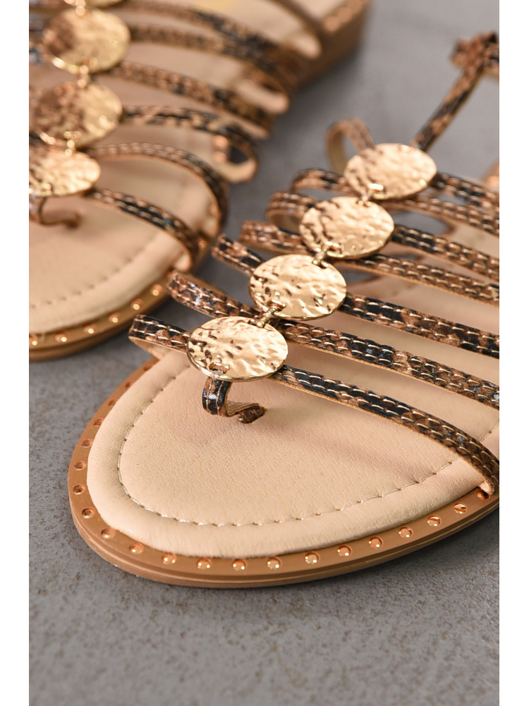 Босоножки женские коричневого цвета СМД69 212560C