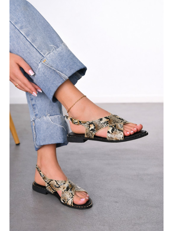 Босоножки женские черного цвета СМД82 212563C