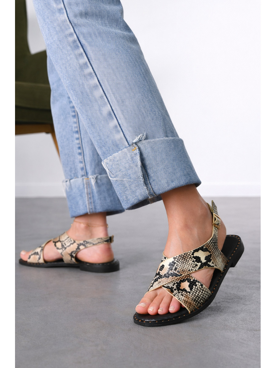 Босоножки женские черного цвета СМД82 212563C