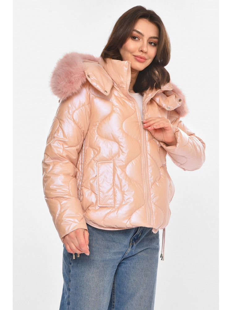 Куртка жіноча демісезонна рожевого кольору 212567C