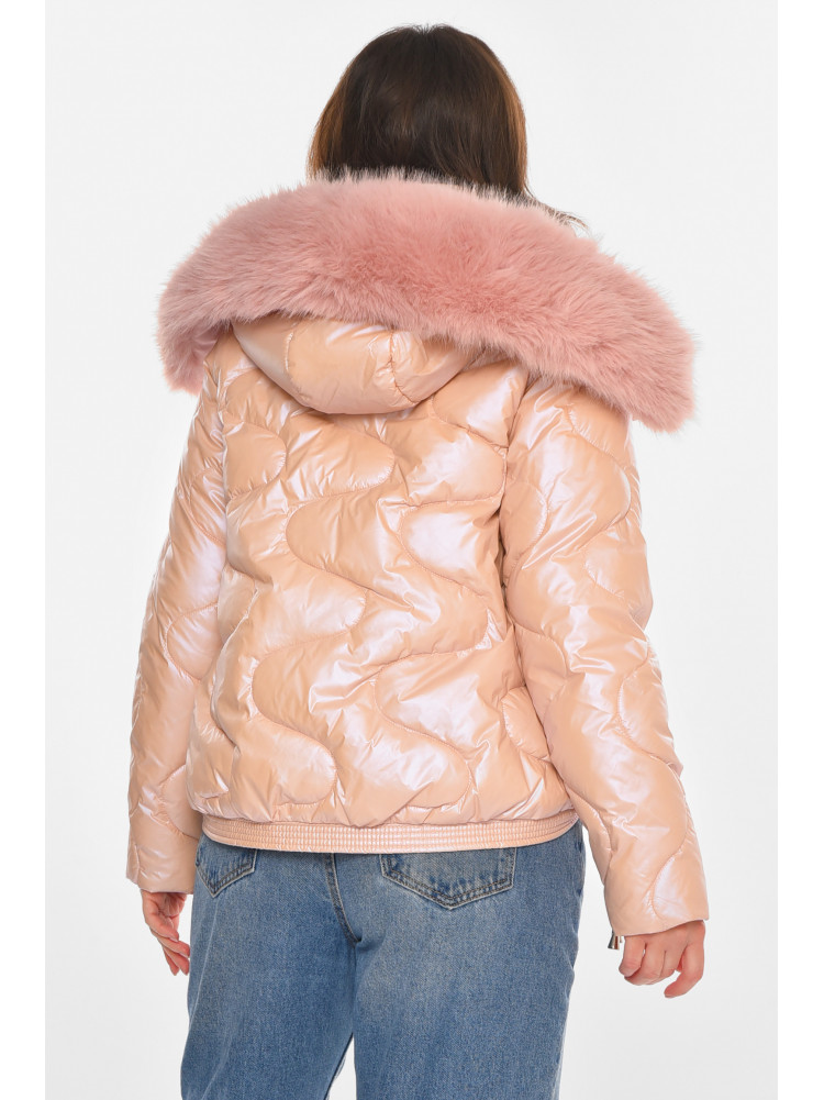 Куртка жіноча демісезонна рожевого кольору 212567C