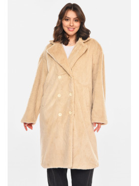 Шубка жіноча демісезонна бежевого кольору 212576C Шубка жіноча демісезонна бежевого кольору 212576C