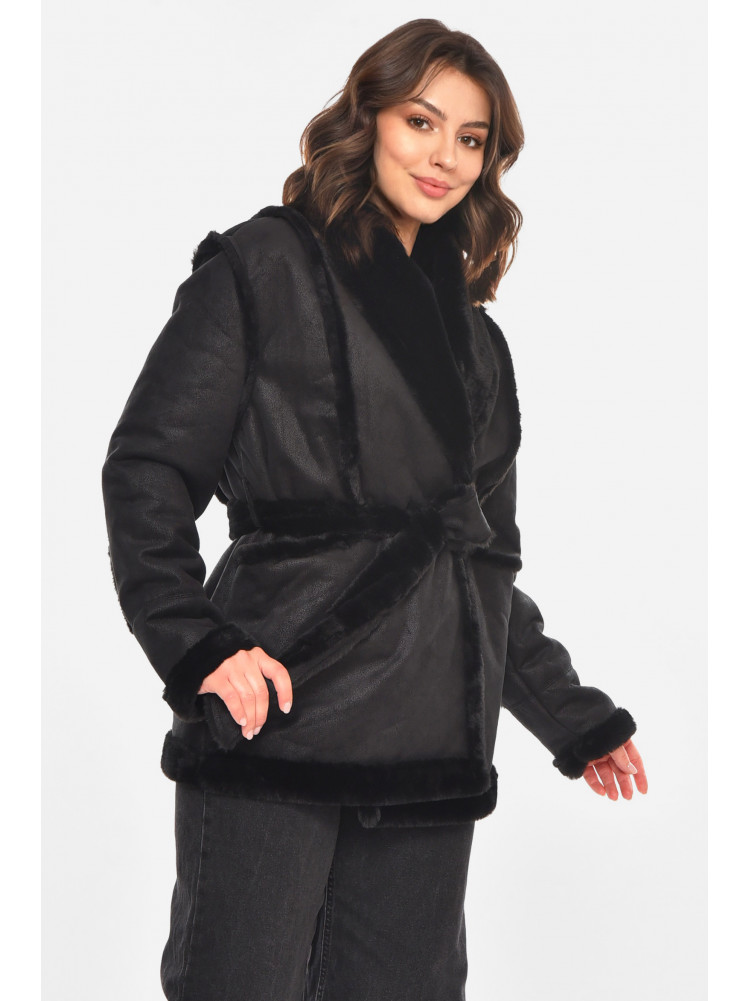 Дублянка жіноча демісезонна чорного кольору 212577C