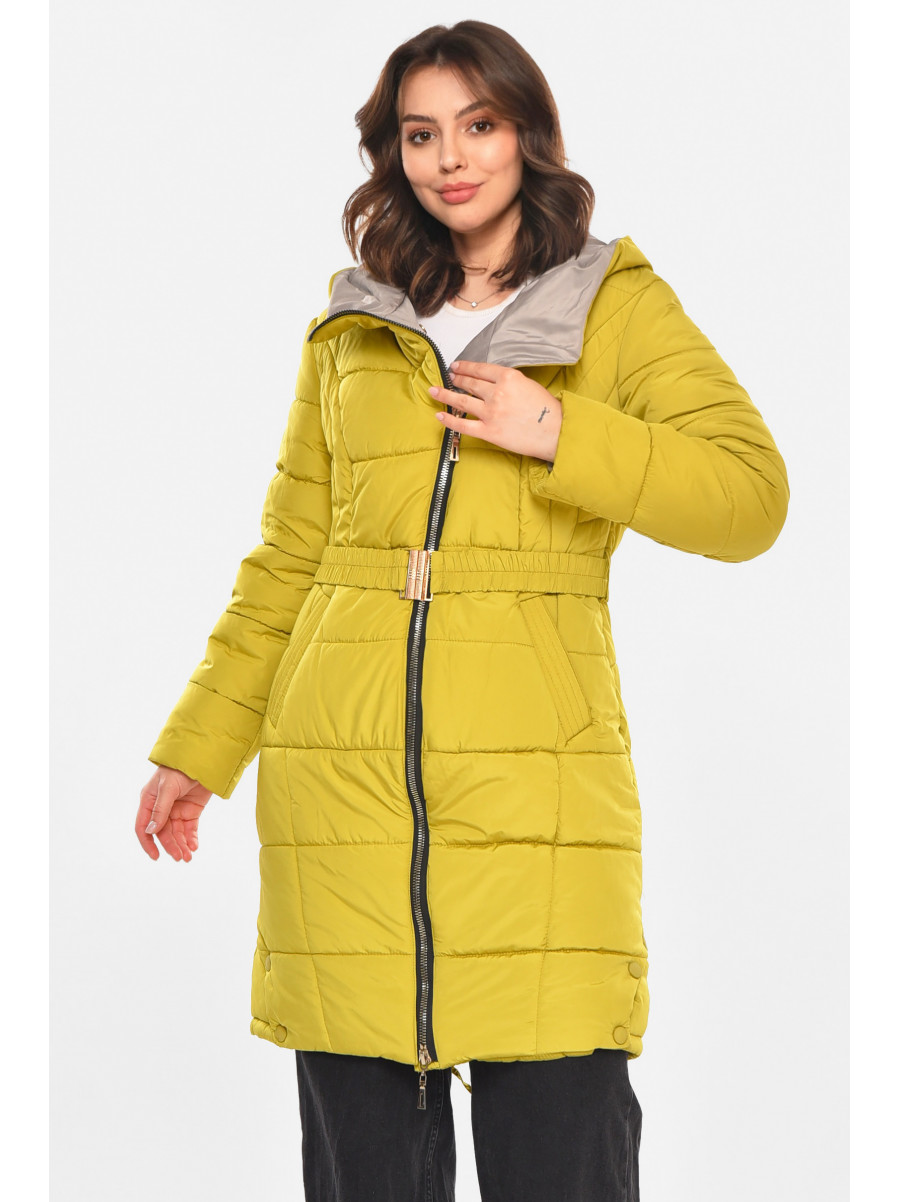Куртка жіноча єврозима гірчичного кольору 212583C