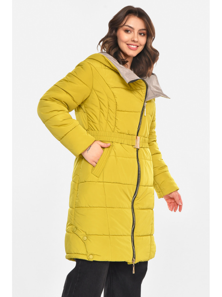 Куртка жіноча єврозима гірчичного кольору 212583C