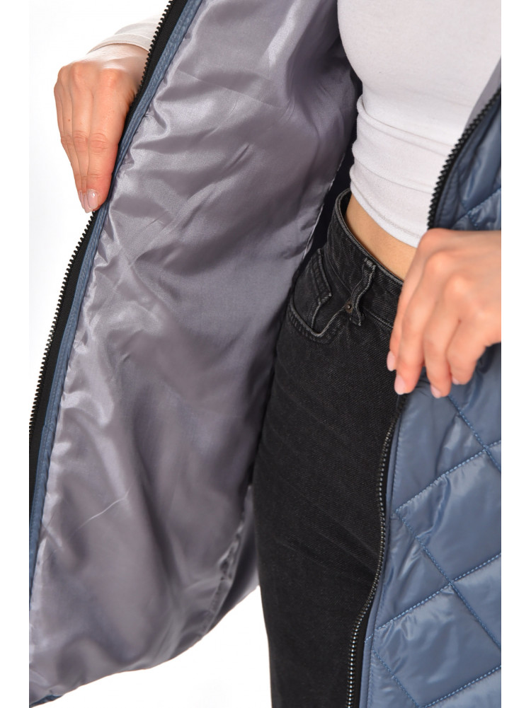 Жилетка жіноча батал синього кольору 212584C