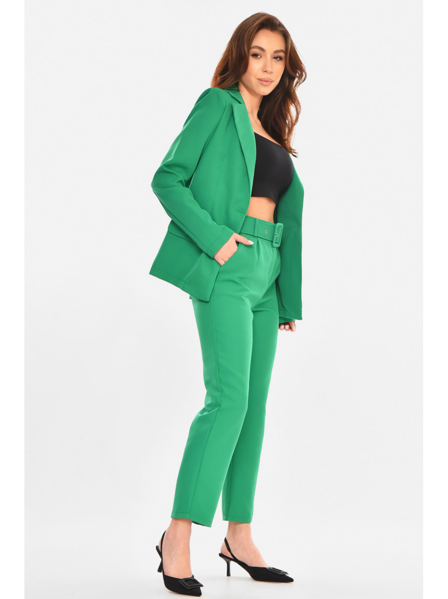 Костюм женский однотонный зелёного цвета 1003 212590C