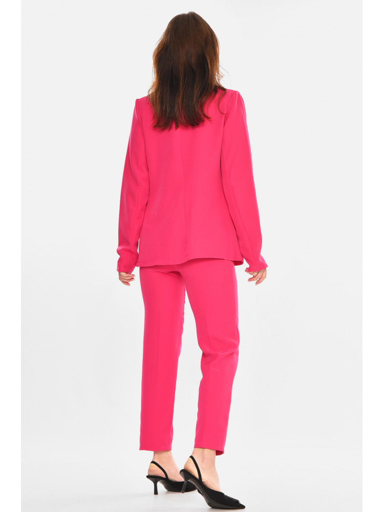 Костюм женский однотонный малинового цвета 1003 212591C